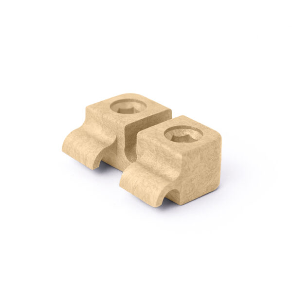 Tops - Halter für Doppelstabmattenzaun - klein 6/5/6 - beigebraun (hellbraun) ähnlich RAL 1001
