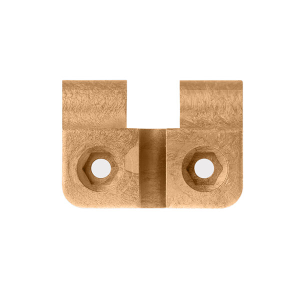 Tops - Halter für Doppelstabmattenzaun - groß 8/6/8 - ockerbraun (mittelbraun) ähnlich RAL 8001 – Bild 4